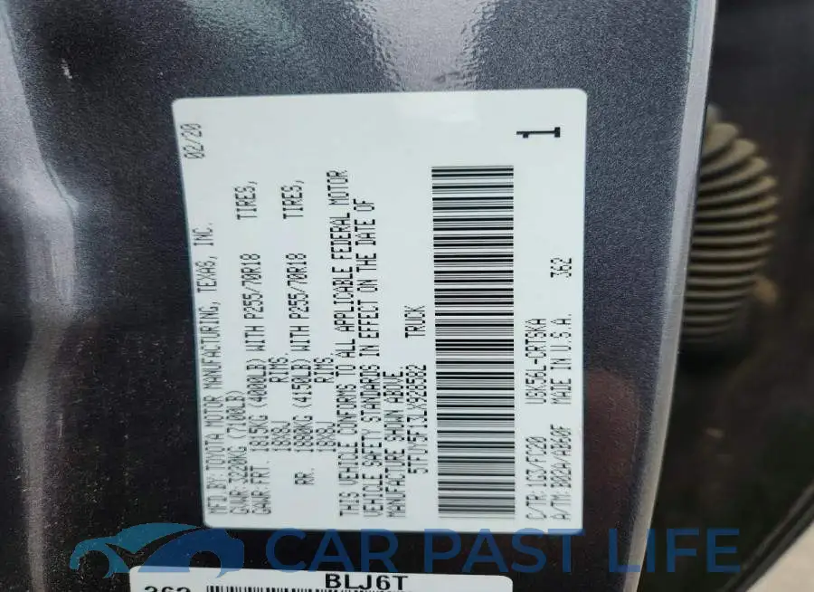 5TFUY5F13LX928582# 12