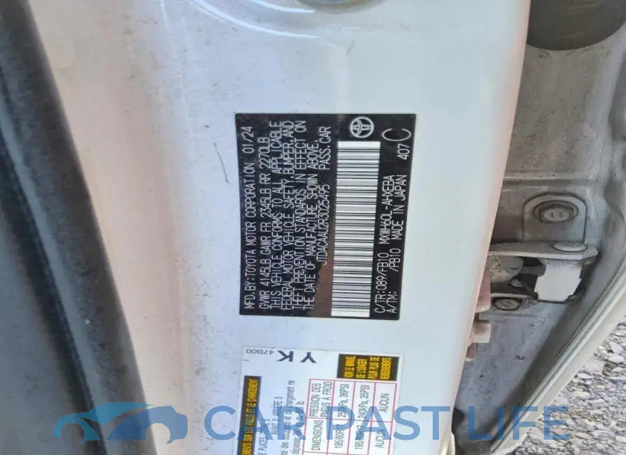 JTDACAAU2R3025495# 12