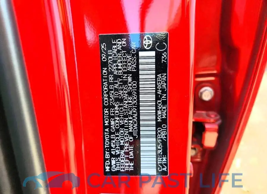 JTDACAAU9T3069100# 13