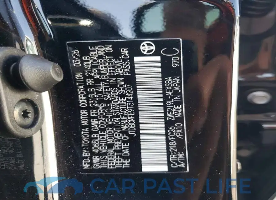 JTDBCMFE9T3144207# 12