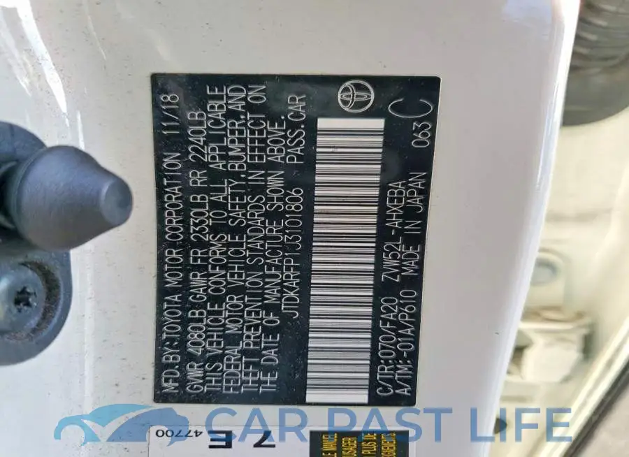 JTDKARFP1J3101806# 13