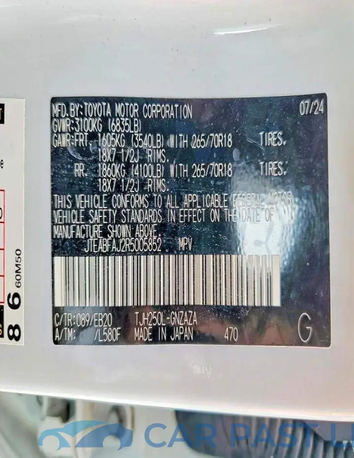 JTEABFAJ2R5005852# 13