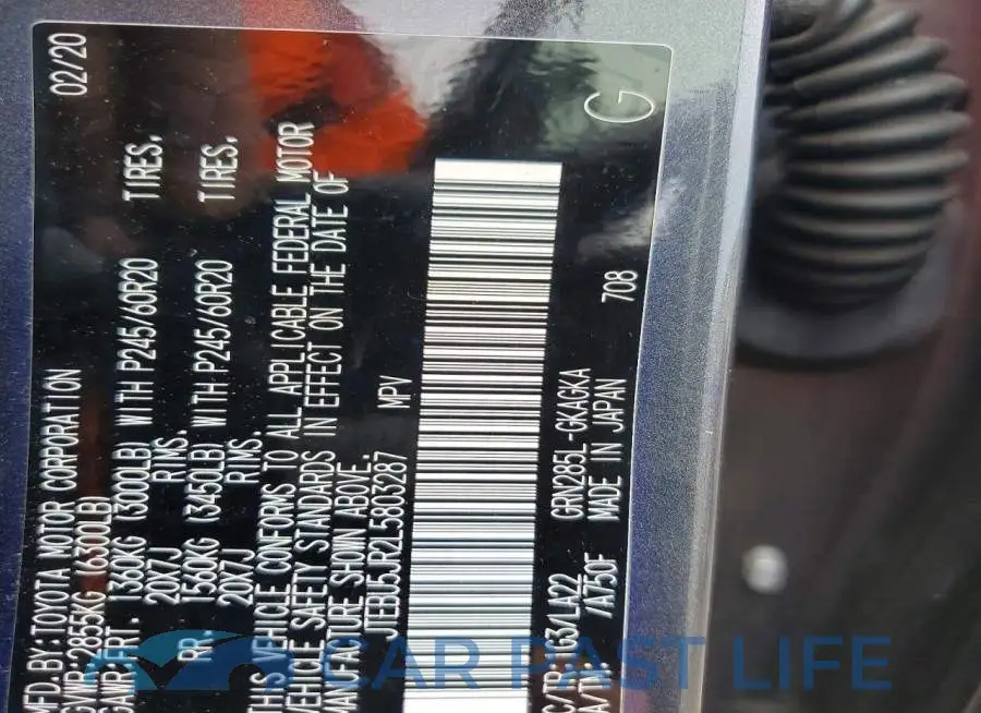 JTEBU5JR2L5803287# 13