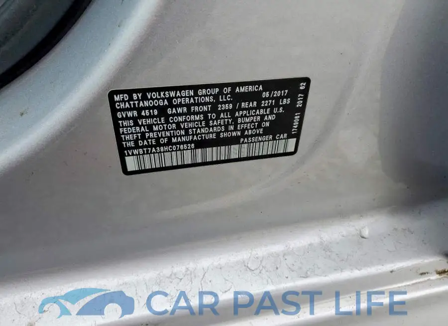 1VWBT7A38HC076526# 12