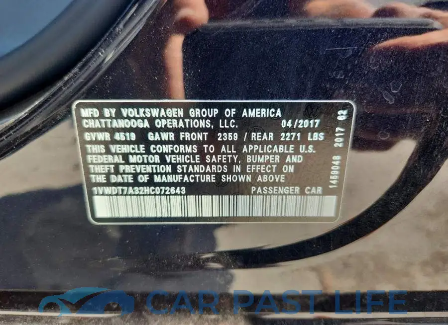 1VWDT7A32HC072643# 12