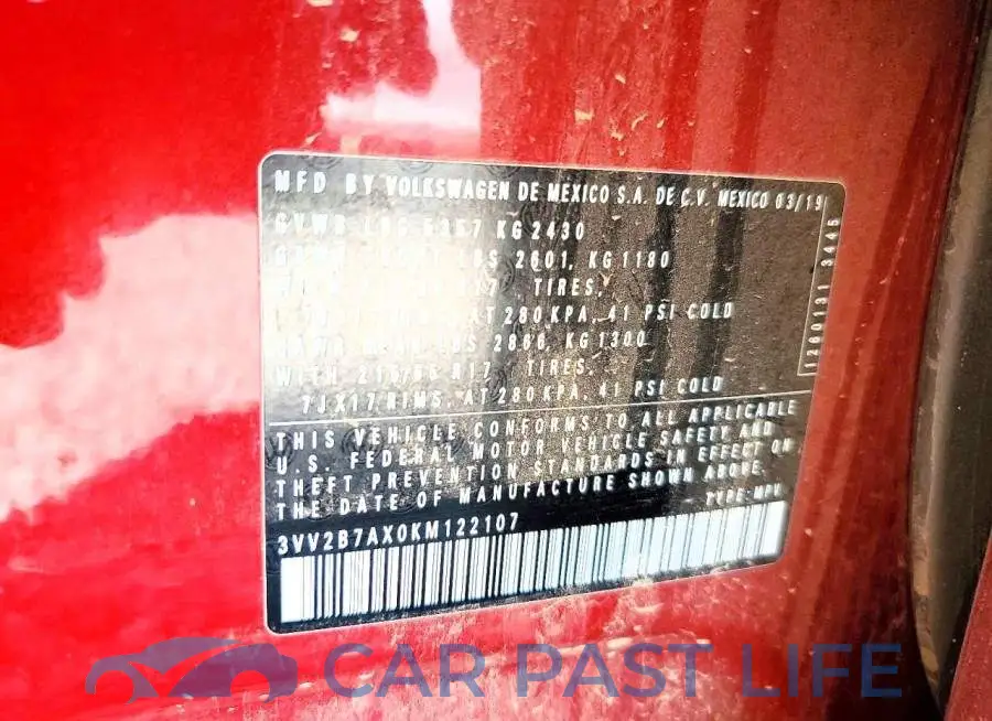 3VV2B7AX0KM122107# 13