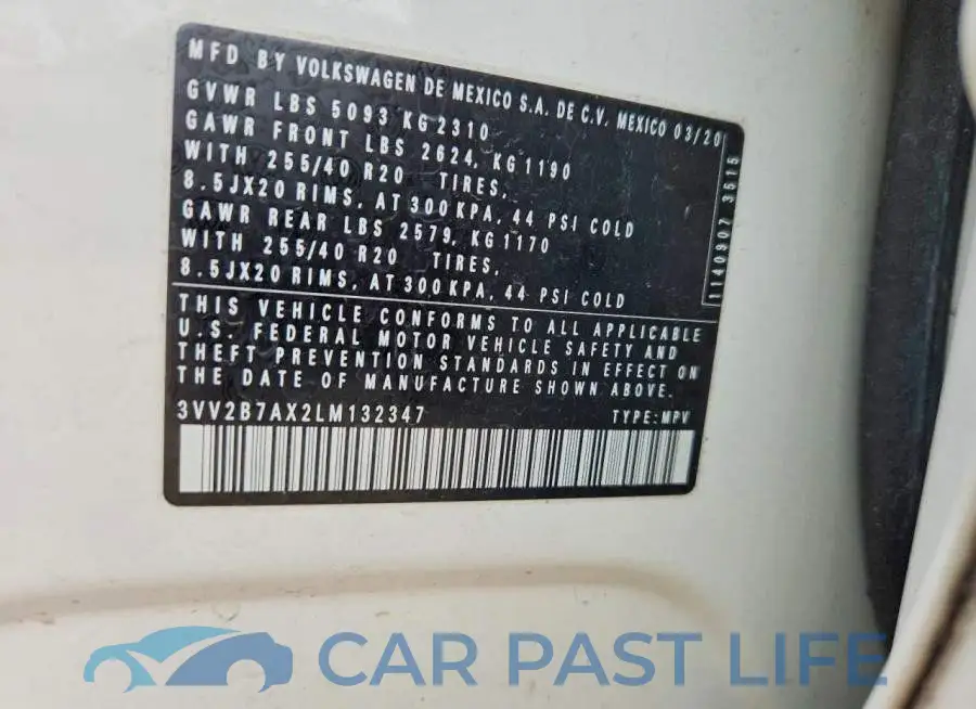 3VV2B7AX2LM132347# 12