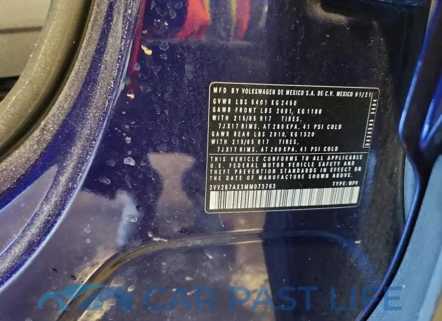 3VV2B7AX3MM073763# 12