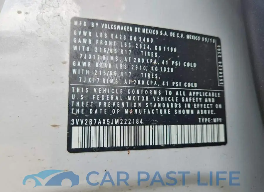 3VV2B7AX5JM222184# 13