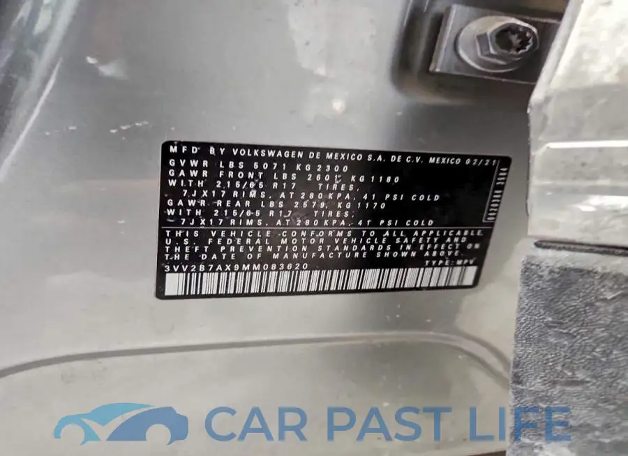 3VV2B7AX9MM083620# 13
