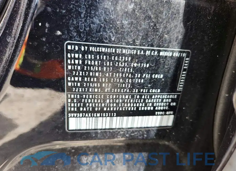 3VV3B7AX1KM153113# 13