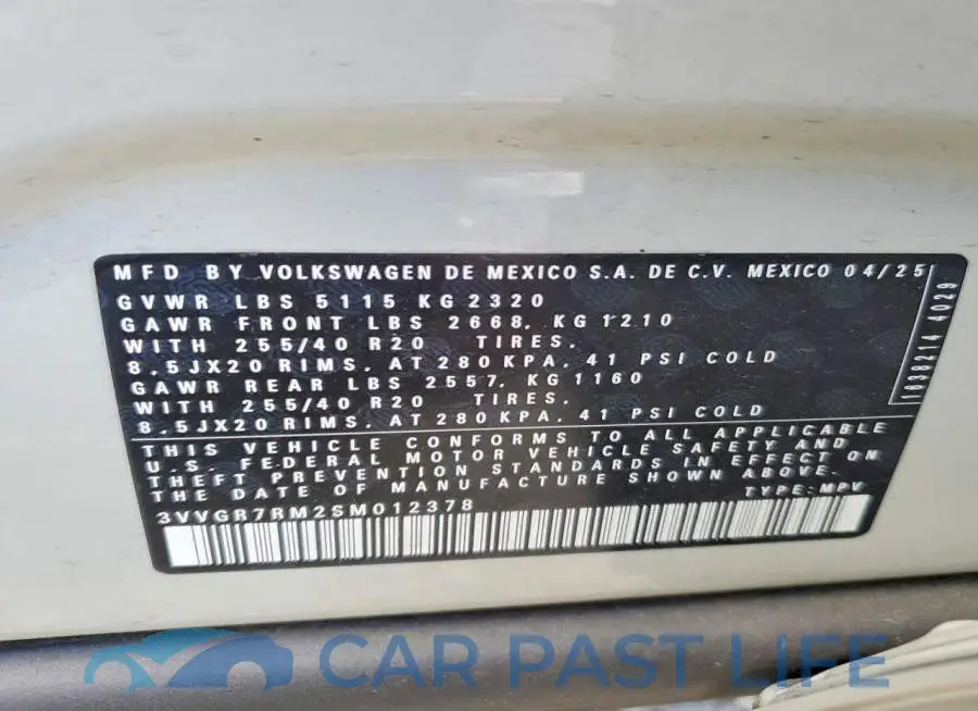 3VVGR7RM2SM012378# 14