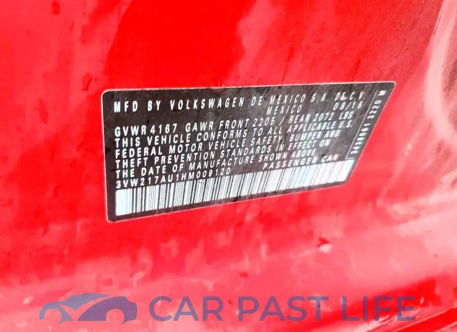 3VW217AU1HM009120# 13