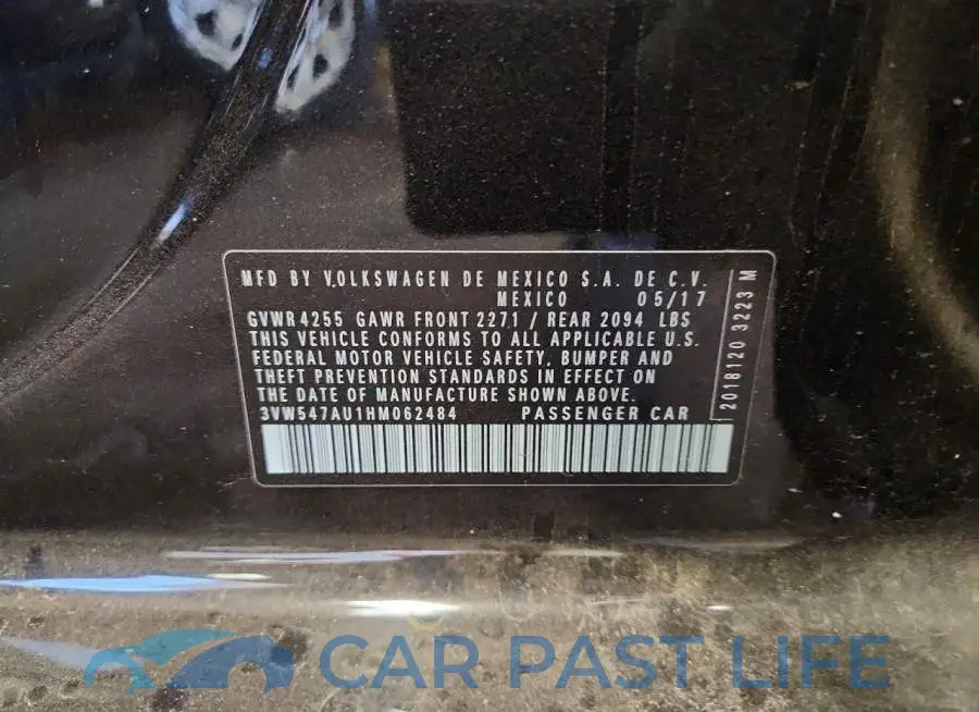 3VW547AU1HM062484# 13