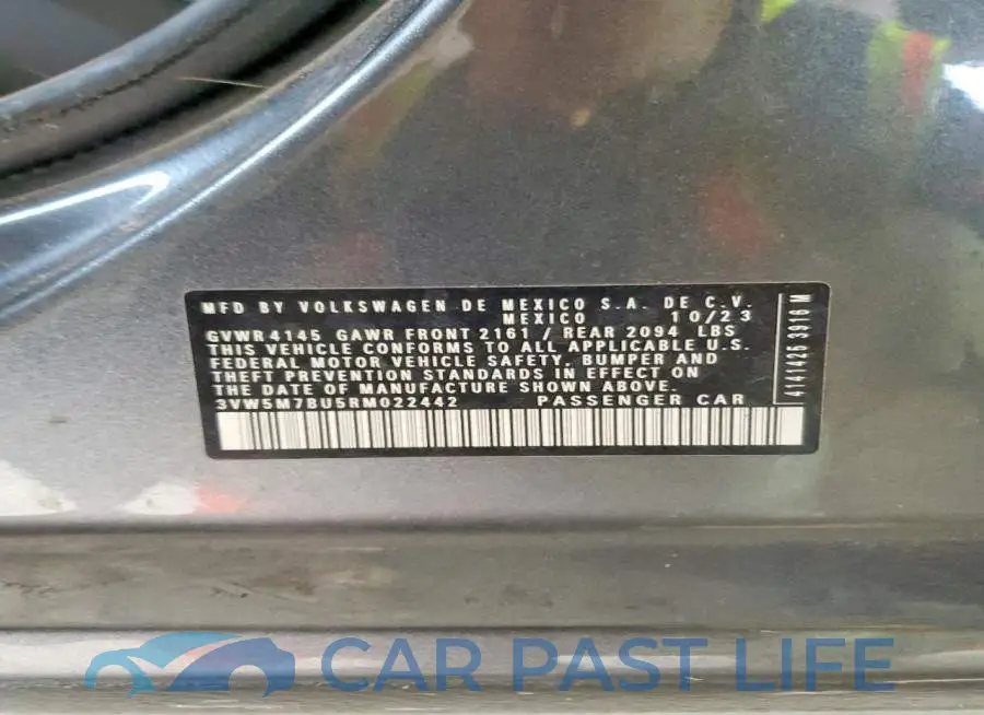 3VW5M7BU5RM022442# 13
