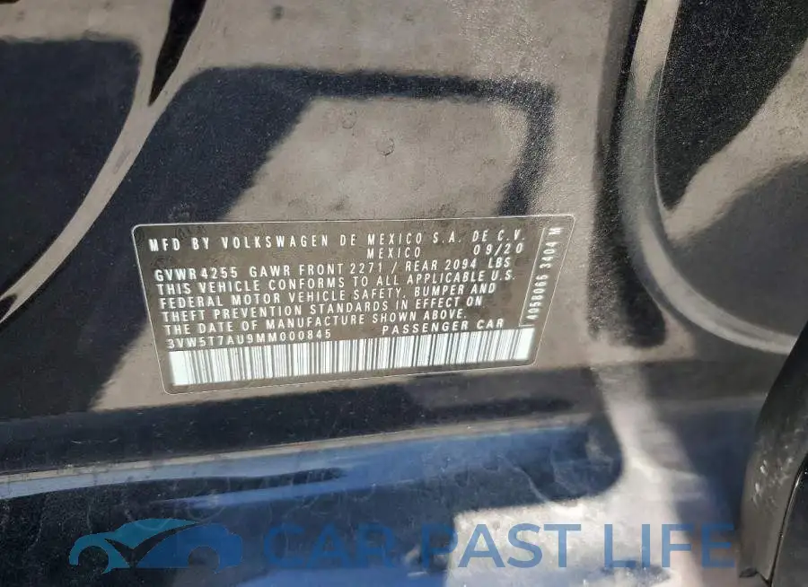 3VW5T7AU9MM000845# 12