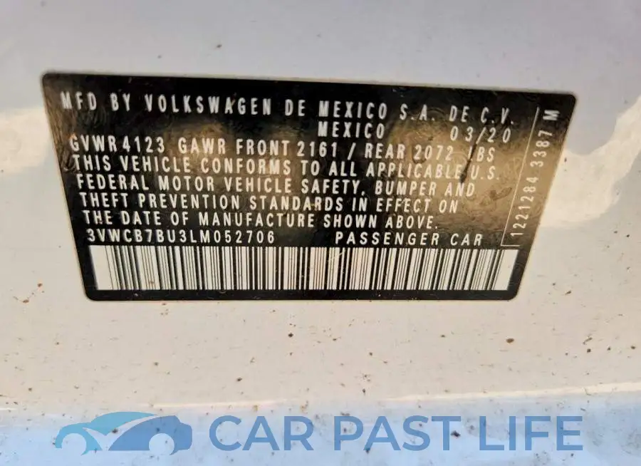 3VWCB7BU3LM052706# 13