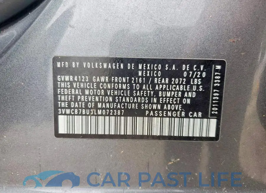 3VWCB7BU3LM072387# 12