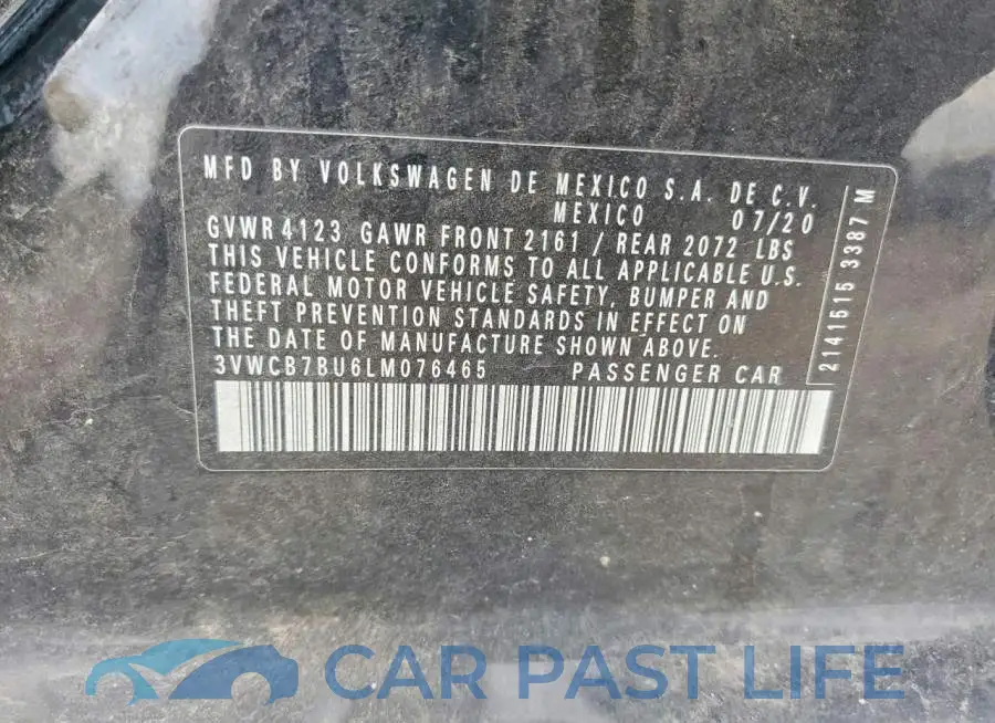 3VWCB7BU6LM076465# 12