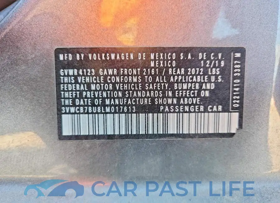 3VWCB7BU8LM017613# 13