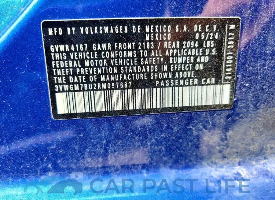 3VWGM7BU2RM097687# 13