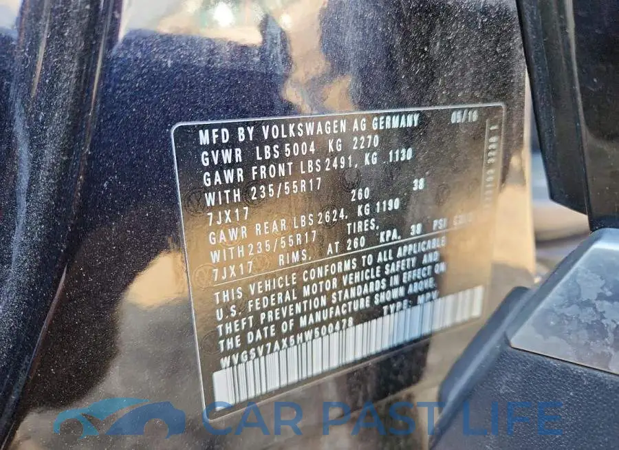 WVGSV7AX5HW500478# 13