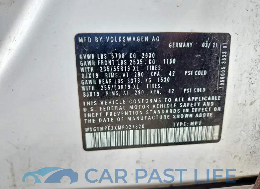 WVGTMPE2XMP027820# 12
