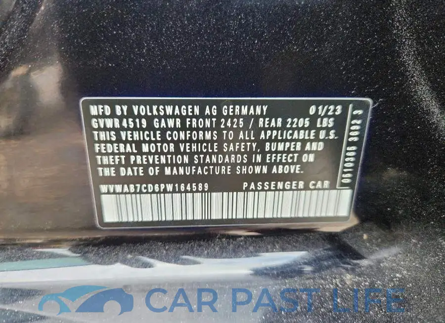 WVWAB7CD6PW164589# 12