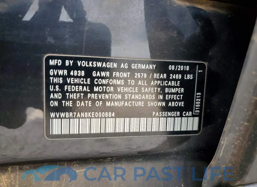 WVWBR7AN8KE000884# 12
