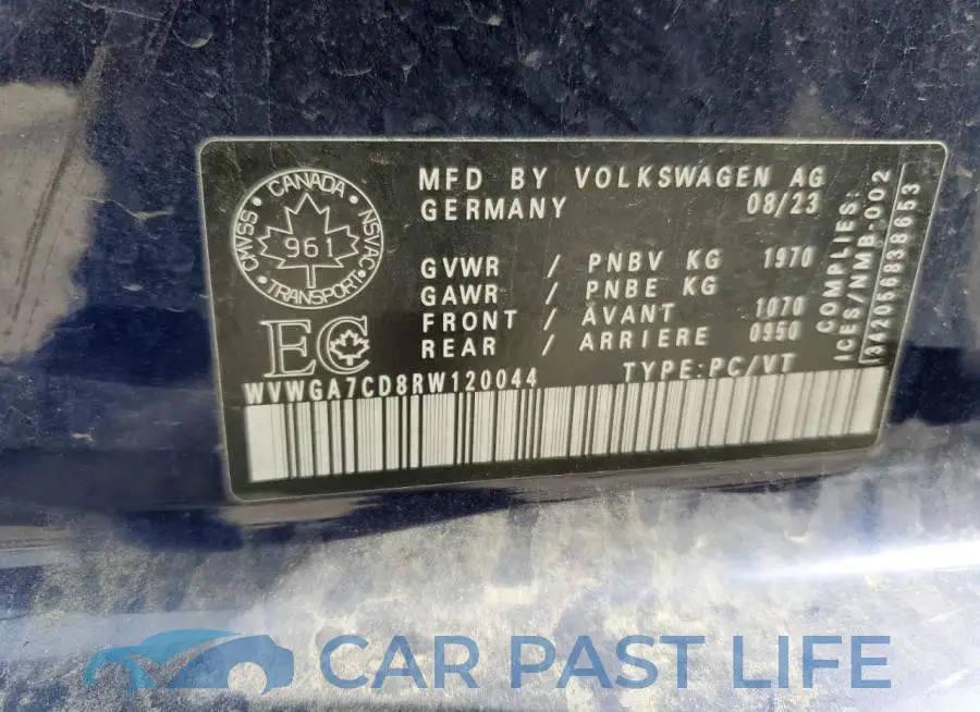 WVWGA7CD8RW120044# 12