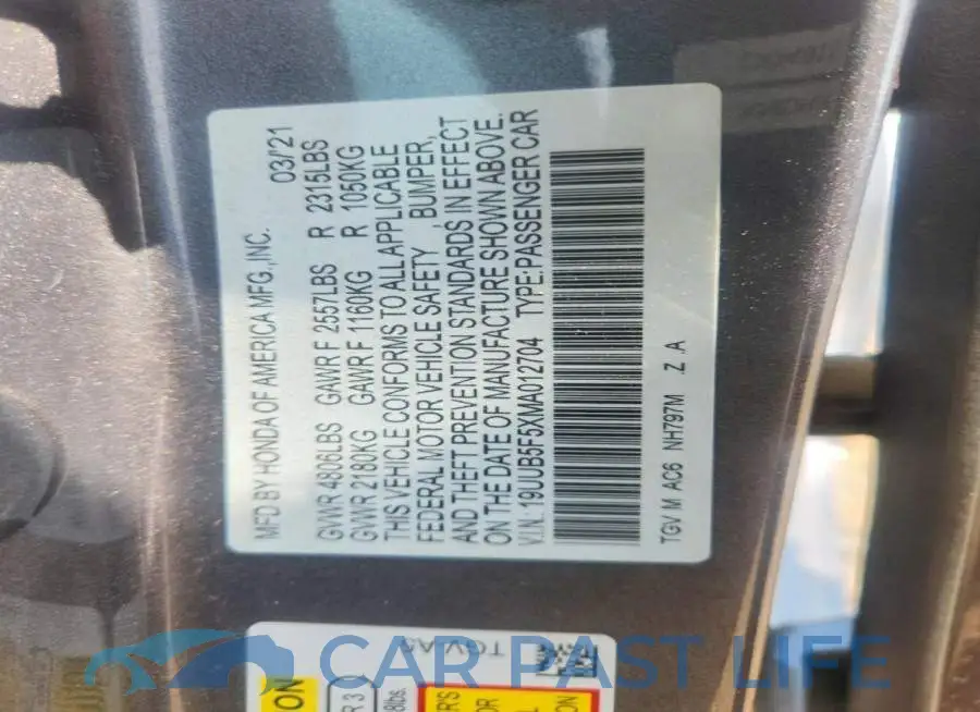 19UUB5F5XMA012704# 13