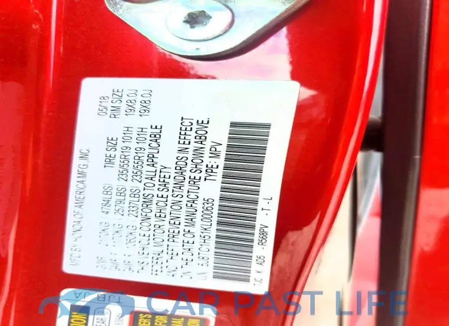 5J8TC1H51KL000635# 12