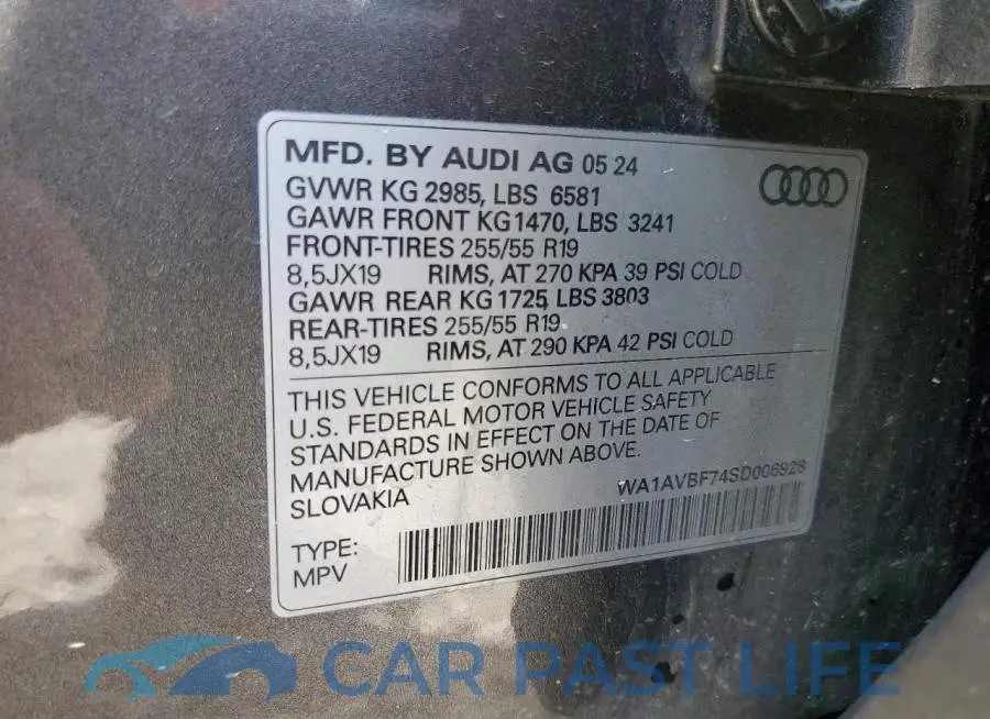 WA1AVBF74SD006928# 14