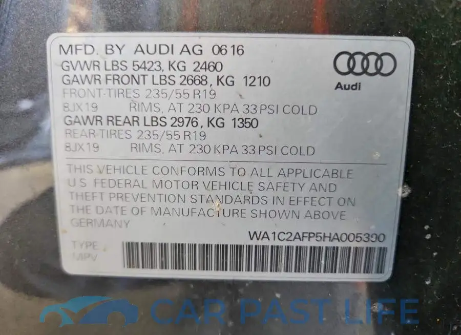 WA1C2AFP5HA005390# 13