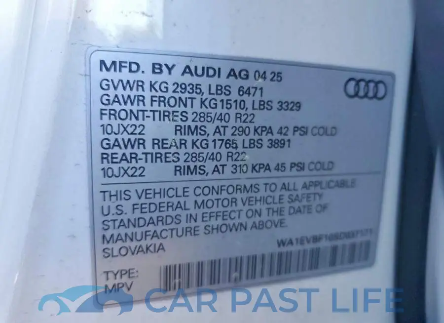 WA1EVBF10SD037171# 14