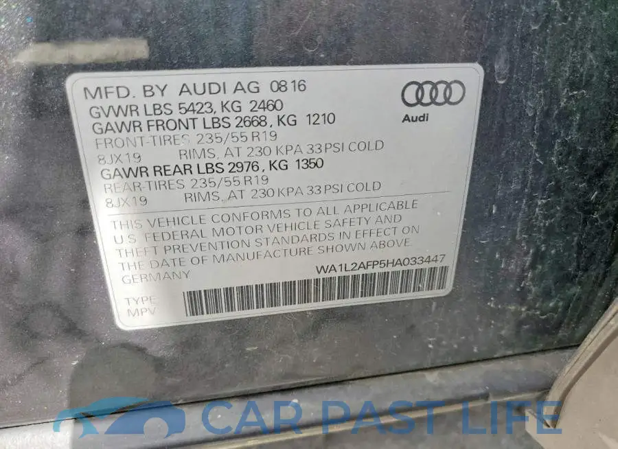 WA1L2AFP5HA033447# 13