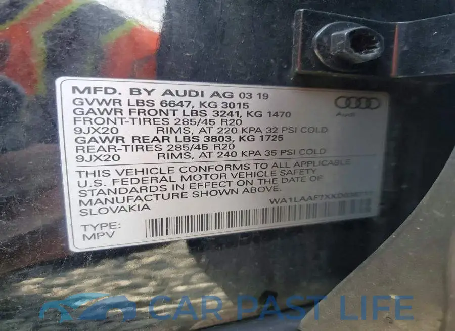 WA1LAAF7XKD036711# 13