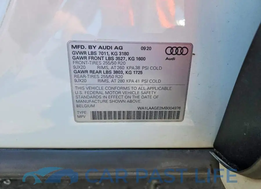 WA1LAAGE2MB004976# 12