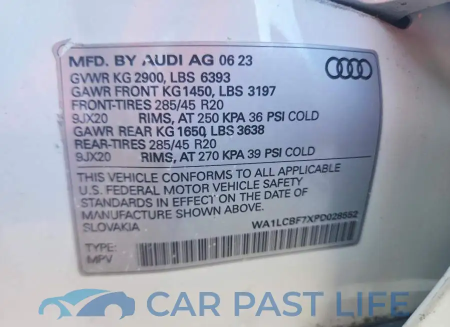 WA1LCBF7XPD028552# 14