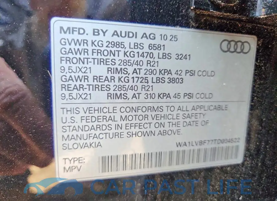 WA1LVBF77TD004522# 13