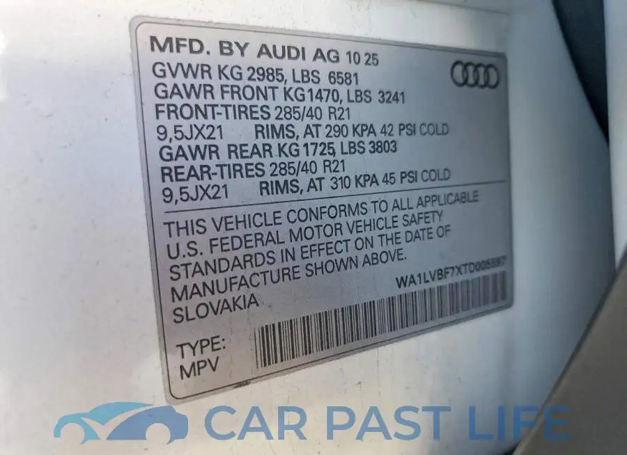WA1LVBF7XTD005597# 13