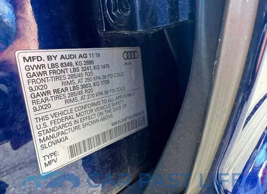 WA1LXAF72LD000219# 10