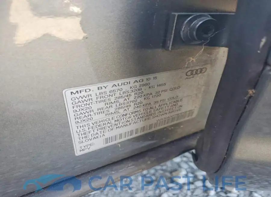 WA1VAAF78HD001697# 13