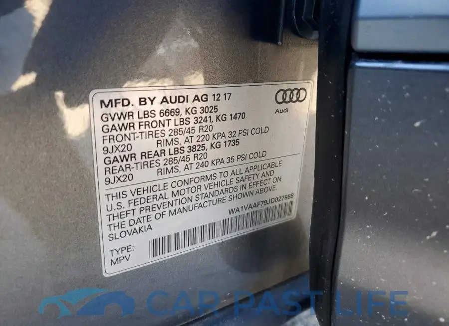 WA1VAAF79JD027988# 13