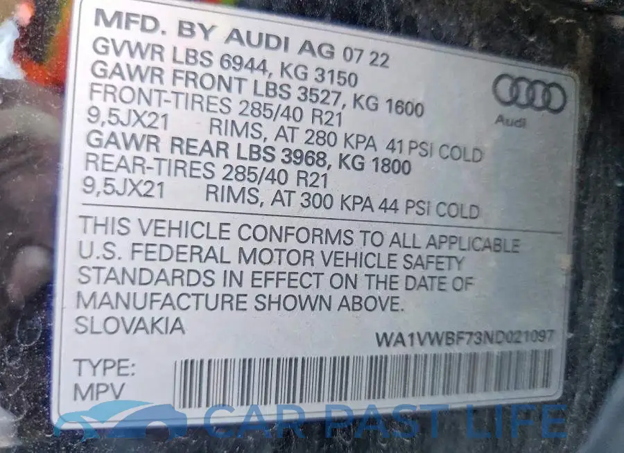 WA1VWBF73ND021097# 14
