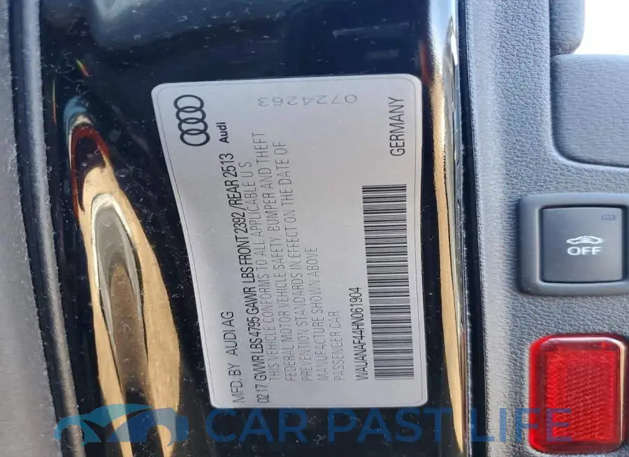 WAUANAF44HN061904# 12