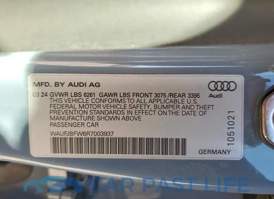 WAUFJBFW6R7003937# 13