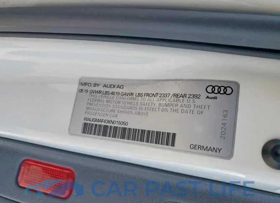 WAUGMAF43KN015050# 13