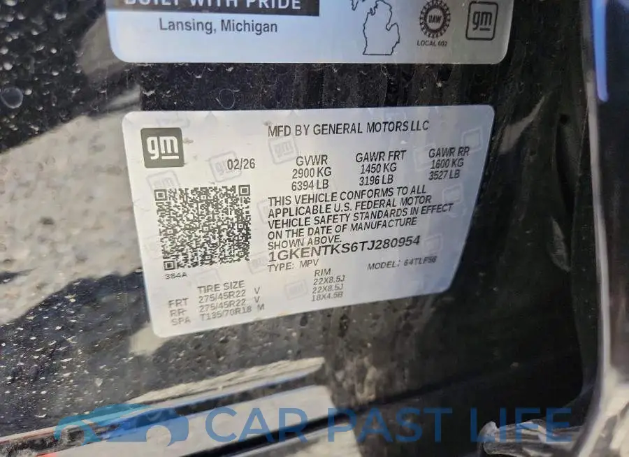 1GKENTKS6TJ280954# 13