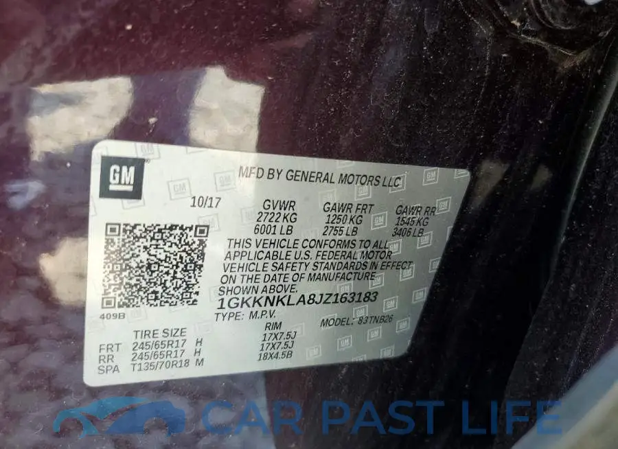 1GKKNKLA8JZ163183# 13